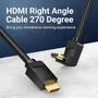 Vention Cable HDMI 2.0 4K AAQBG Acodado 1,5m Negro